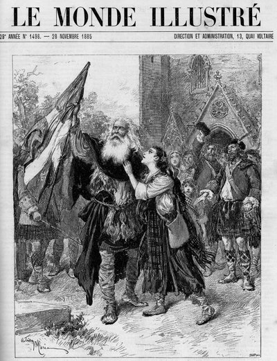 Représentation du drame en cinq actes "Les Jacobites" de François Coppée (1842-1908) au théâtre de l