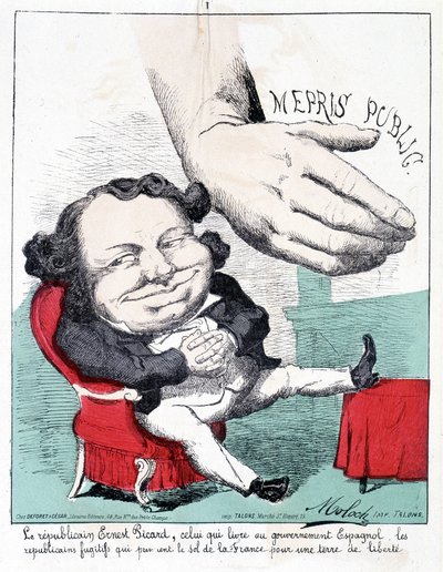 Républicain Ernest Picard, celui qui livre au gouvernement espagnol les républicains fugitifs qui prennent la terre de France pour une terre de liberté - French School