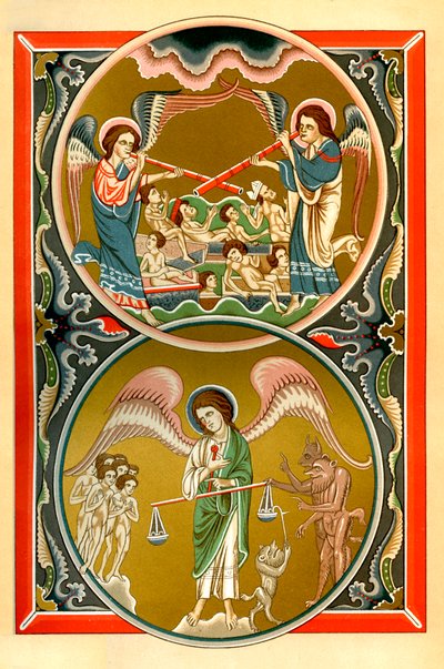 Résurrection des morts et la pesée des âmes - French School
