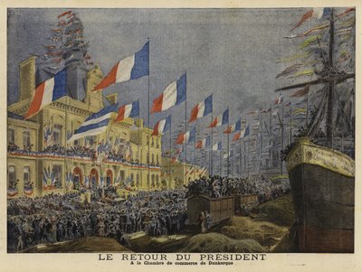 Retour du président français Félix Faure de sa visite en Russie, 1897 - French School