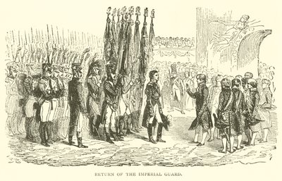 Retour de la Garde Impériale (gravure) - French School