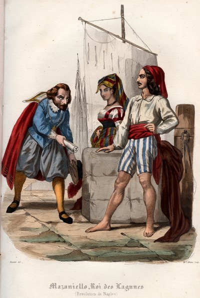 Révolte contre la domination des Habsbourg espagnols à Naples en 1647 - French School