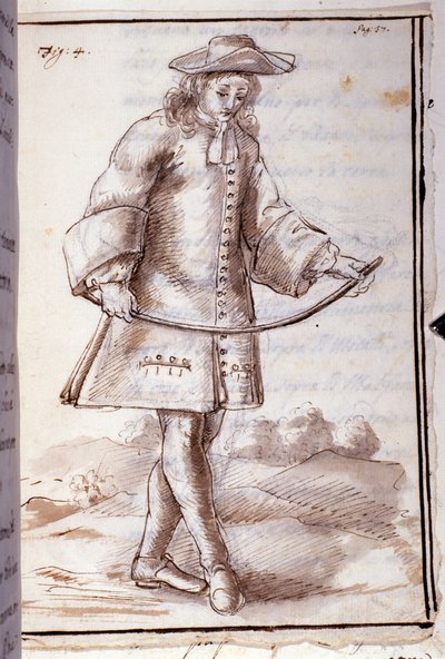 Rhabdomancie - sourcellerie - dans « Physique occulte, ou Traité de la baguette divinatoire et de son utilité pour la découverte des sources, des mines, des caches, des voleurs et des meurtriers fugitifs, etc » - par Pierre Le Lorrain (Abbé de Vallemo - French School