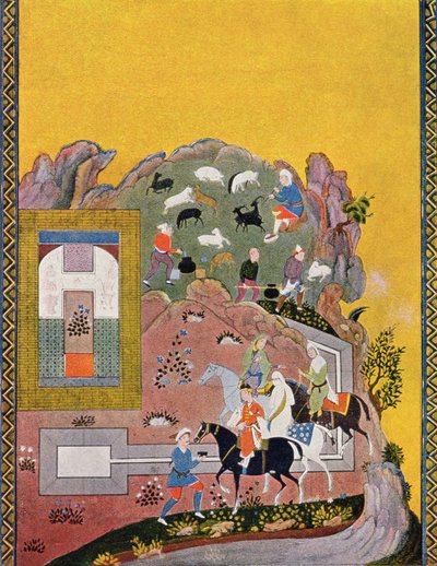 Cavalier et son harem, illustration pour les Mille et Une Nuits, 1895 - French School