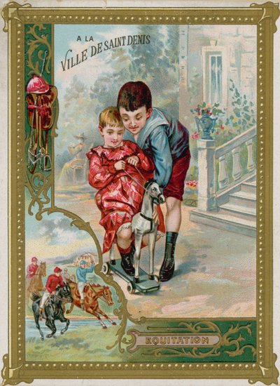 À cheval dans la ville de Saint-Denis - French School