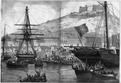 Risorgimento, Naples, 21 octobre 1860 : vote de la marine sur l