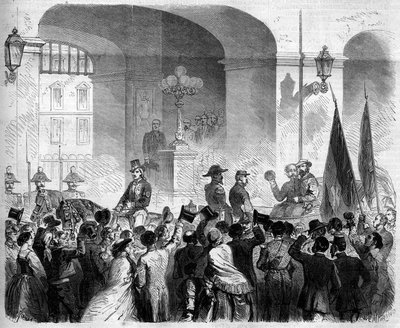 Risorgimento, Naples, 7 novembre 1860 : entrée de Victor Emmanuel II (Vittorio Emanuele) (1820-1878), roi d