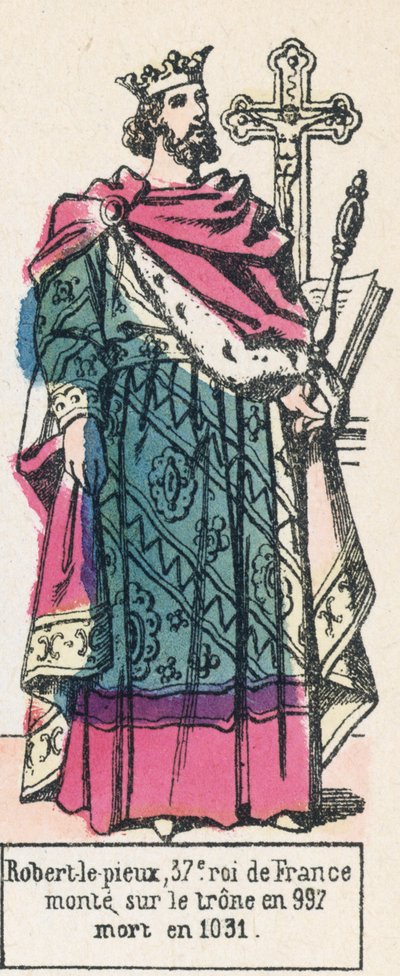 Robert-le-Pieux, 37e roi de France, monte sur le trône en 997, mort en 1031 - French School