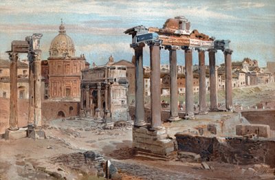 Forum Romain (aquarelle, vers 1900) - French School