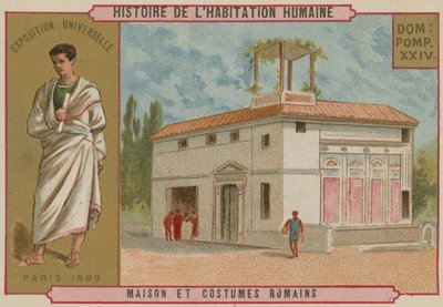 Maison et costumes romains - French School