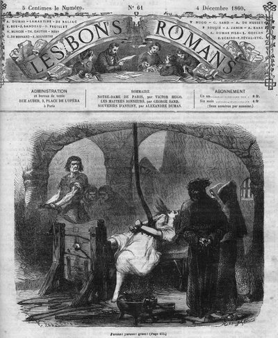 Roman-feuilleton : "Notre-Dame de Paris" par Victor Hugo (1802-1885). Interrogatoire et torture d