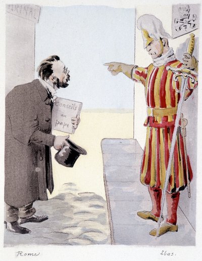 Rome - dans Zola : 32 caricatures illustrant les romans de Zola par Lebourgeois, éd. Bernard & Cie, Paris - French School
