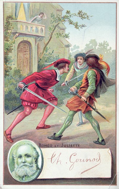 Roméo combattant Tybalt dans l