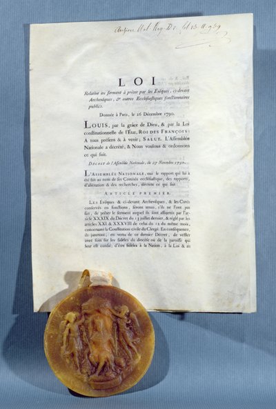 Décret royal de Louis XVI affirmant l