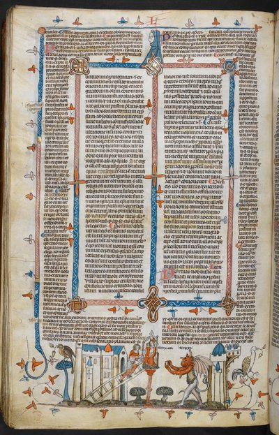 Le Peintre et le Diable, des Décrétales de Grégoire IX avec gloss de Bernard de Parme - French School