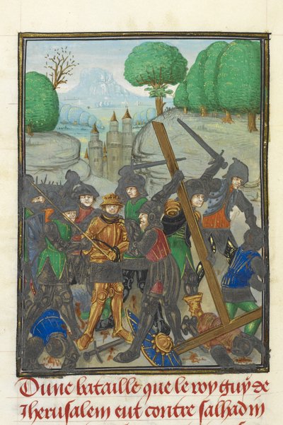La défaite de Guy de Lusignan par Saladin et la perte de la Croix, de 