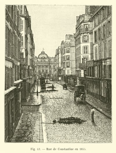 Rue de Constantine en 1855 - French School