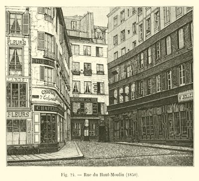 Rue du Haut-Moulin, 1850 - French School