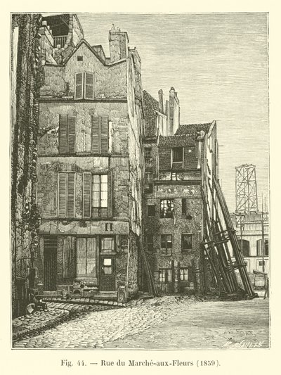 Rue du Marché-aux-Fleurs, 1859 - French School