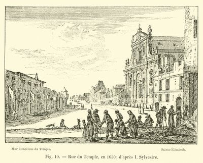 Rue du Temple, en 1650 - French School