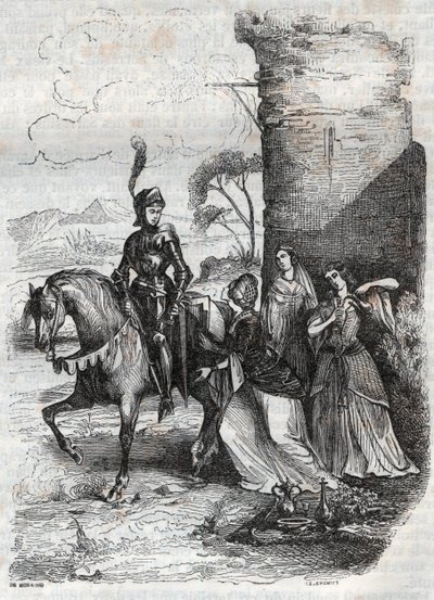 Ruggiero et trois nymphes de la cour d