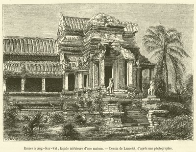 Ruines à Ang-Kor-Vat, façade intérieure d