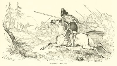 Lanciers russes (gravure) - French School