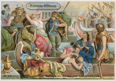 Saccage de Rome par les Vandales, 455 - French School