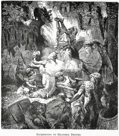 Sacrifice aux divinités païennes, vers 1890 - French School