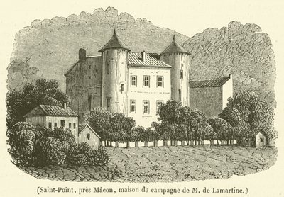 Saint-Point, près de Mâcon, maison de campagne de M. de Lamartine - French School