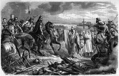Saint Loup (ou Saint-Loup, v.383-479), évêque de Troyes sauve la ville de la colère d