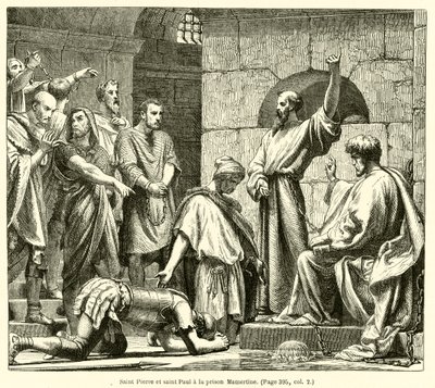 Saint Pierre et saint Paul à la prison Mamertine - French School