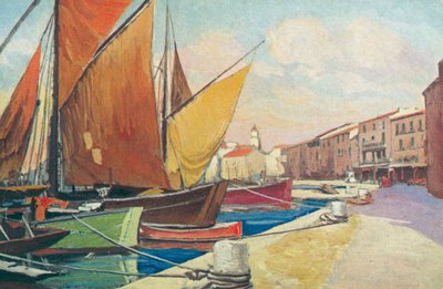 Saint Tropez : Voilier au port - French School
