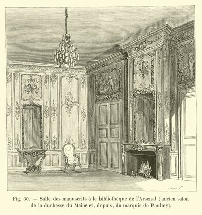 Salle des manuscrits à la bibliothèque de l