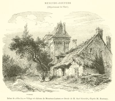 Salon de 1850-51, Village et château de Menetou-Couture - French School