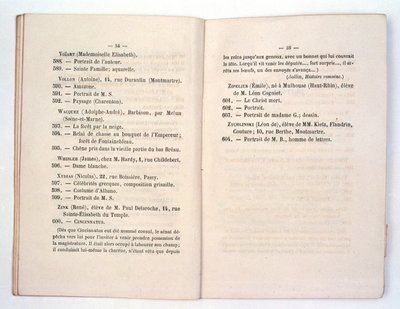 Entrée du catalogue du Salon des Refusés pour Dame Blanche de Whistler (Symphonie en blanc n°1 : La Fille en blanc) 1863 - French School