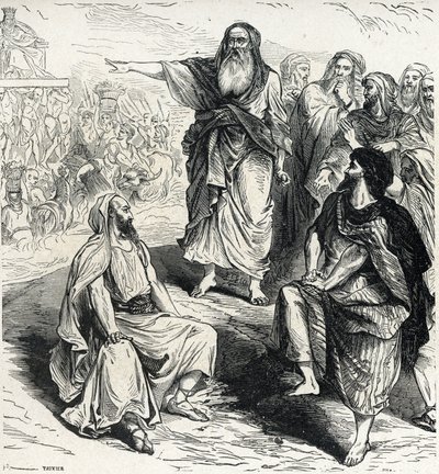 Samuel montrant aux Israélites les dangers d