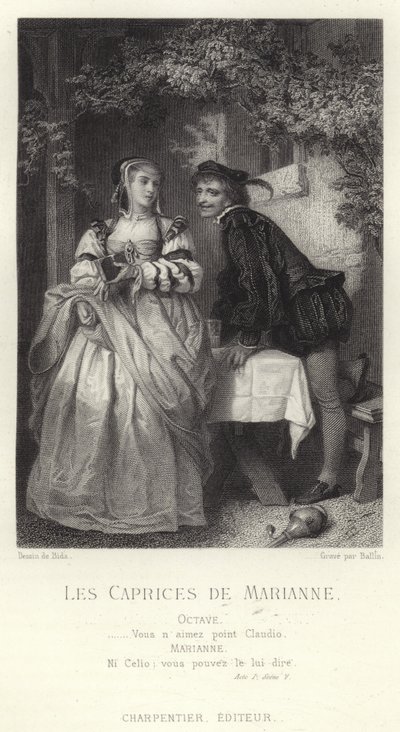 Scène des Caprices de Marianne, une pièce d