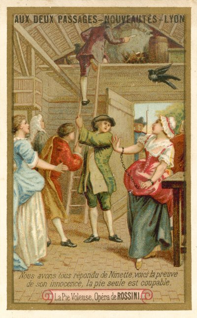 Scène de La gazza ladra, opéra de Gioachino Rossini - French School