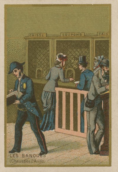 Scène dans une banque - French School