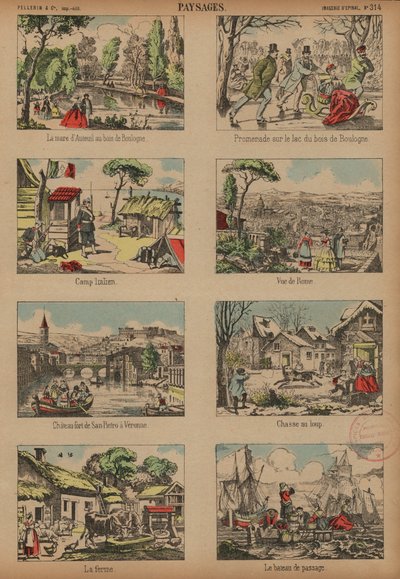 Scènes et paysages - French School
