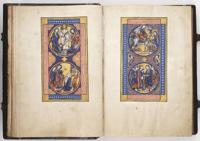 Scènes de la vie du Christ, illustration du Psautier de Lewis, vers 1225-50 - French School
