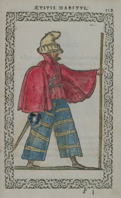 Écossais en costume traditionnel, de Costumes du Monde, publié à Anvers, 1572 - French School