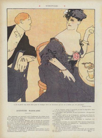 Scrupules. Illustration pour Le Rire - French School