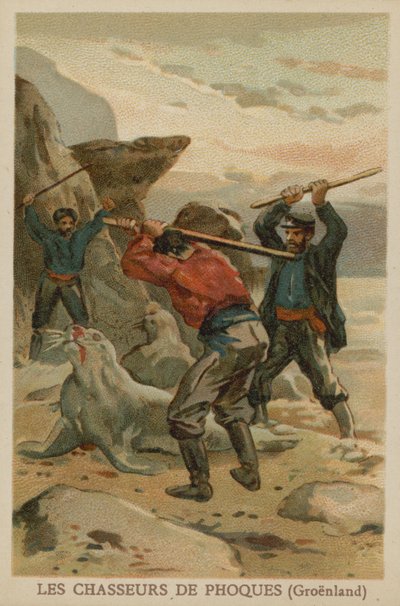 Chasseurs de phoques (Groenland) - French School