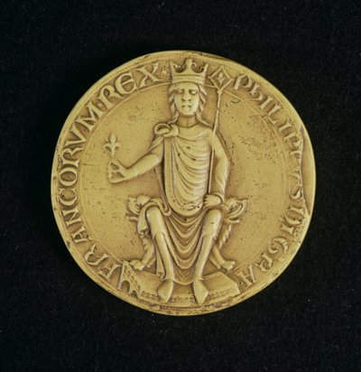 Sceau de Philippe II Auguste (1165-1223) 1198 - French School