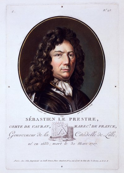 Sébastien le Prestre, Comte de Vauban, de Portraits des grands hommes, femmes illustres, et sujets mémorables de France, publié 1787-92 - French School