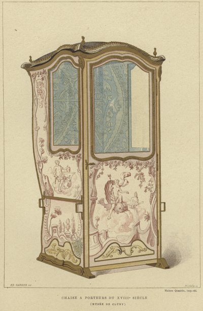 Chaise à porteurs, 18ème siècle - French School