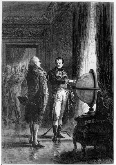 Voyez quelle petite place vous occupez dans le monde - NAPOLÉON BONAPARTE, premier consul, visitant les salles du Louvre avec Charles James Fox (1749 -1806), homme d