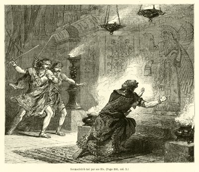 Sennachérib tué par ses fils - French School